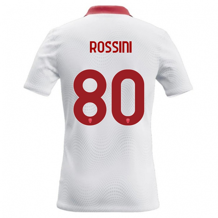 נשים Luca Rossini #80 לבן אדום הרחק ג'רזי 2026/27 חולצה קצרה