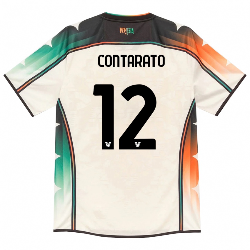 נשים Ettore Contarato #12 תחרה ישנה כתום ירוק הרחק ג'רזי 2026/27 חולצה קצרה