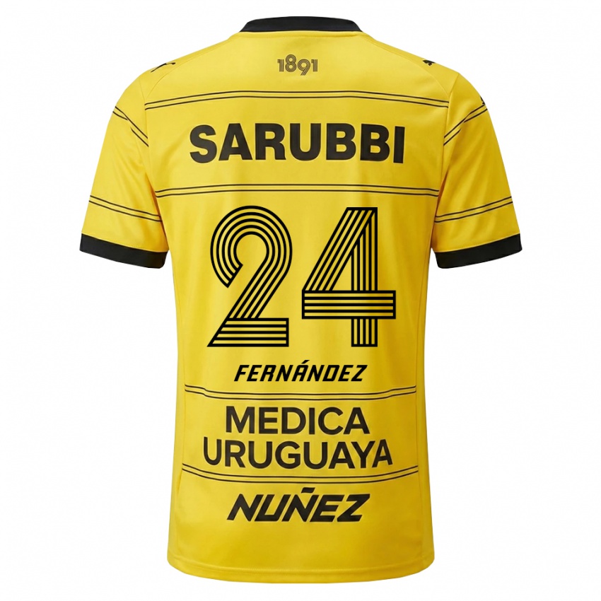 נשים Faustino Fernández #24 צהוב שחור הרחק ג'רזי 2026/27 חולצה קצרה