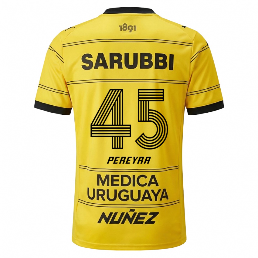 נשים Estevan Pereyra #45 צהוב שחור הרחק ג'רזי 2026/27 חולצה קצרה