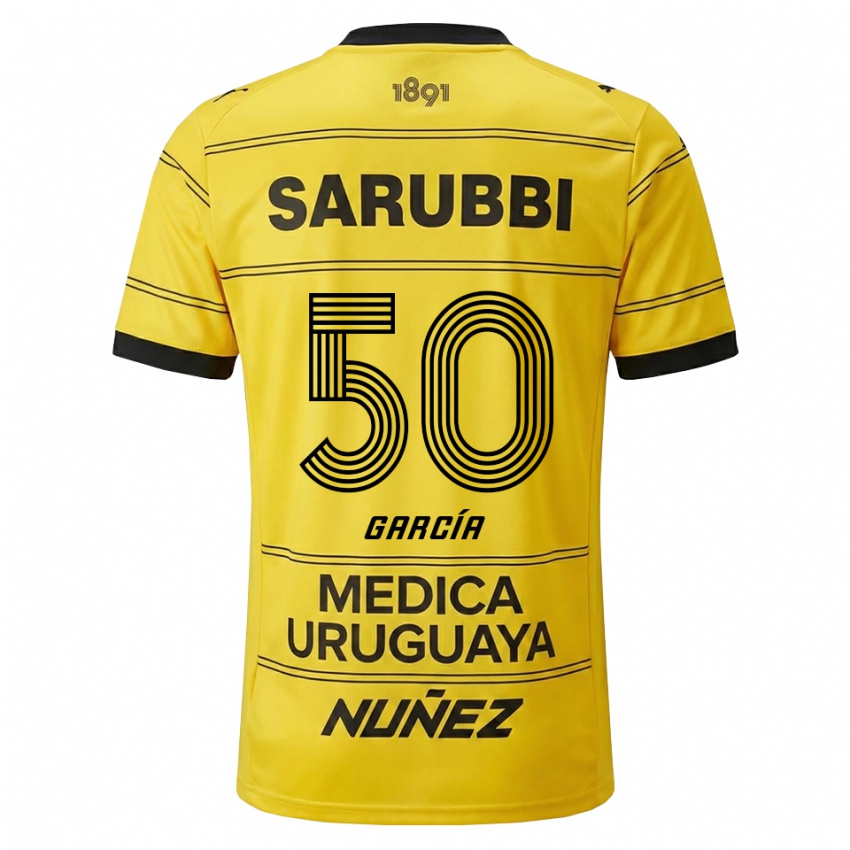 נשים Diego García #50 צהוב שחור הרחק ג'רזי 2026/27 חולצה קצרה