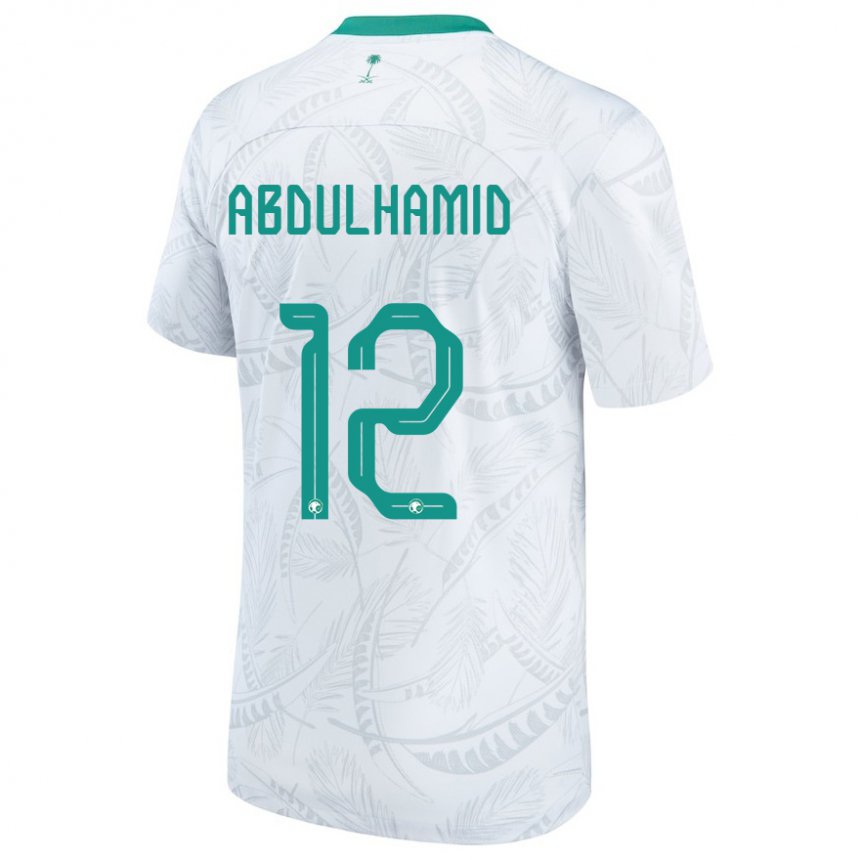 ילדים ערב הסעודית סעוד עבדאלחמיד #12 לבן ג'רזי ביתית 22-24 חולצה קצרה