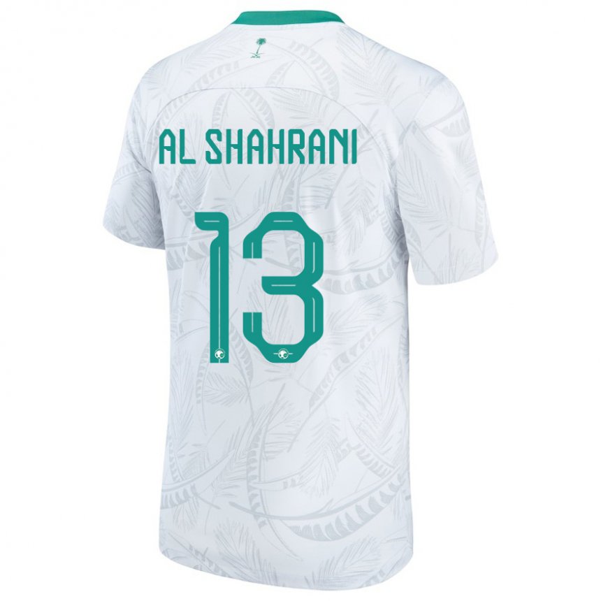 ילדים ערב הסעודית יאסר אל-שהראני #13 לבן ג'רזי ביתית 22-24 חולצה קצרה
