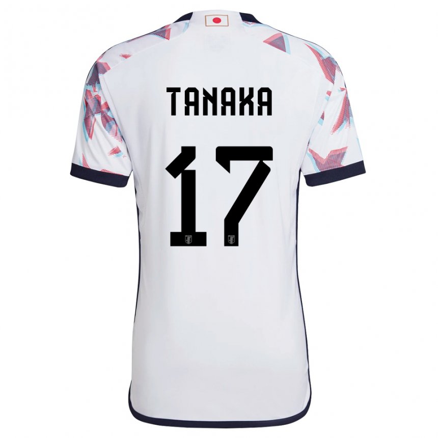 נשים יפן אאו טנאקה #17 לבן הרחק ג'רזי 22-24 חולצה קצרה