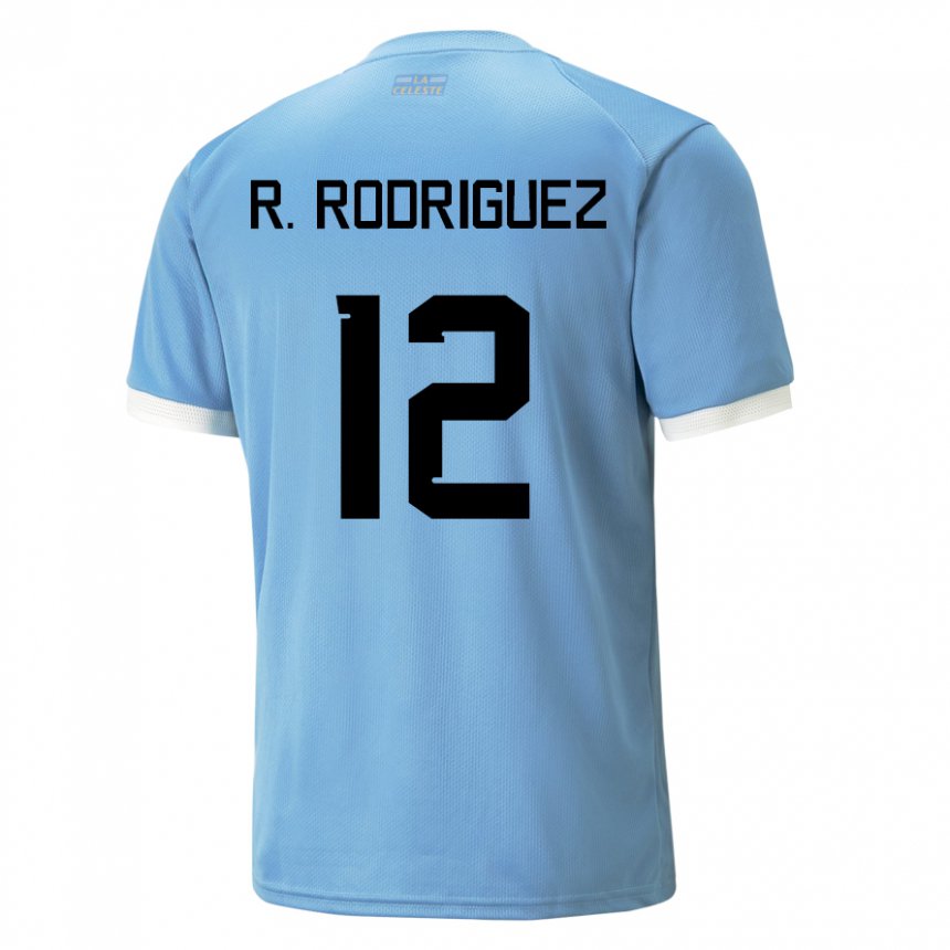 גברים אורוגוואי רנדל רודריגז #12 כָּחוֹל ג'רזי ביתית 22-24 חולצה קצרה