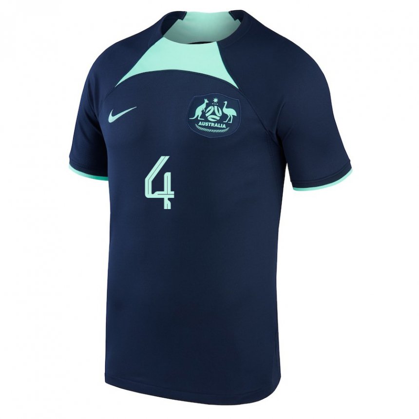גברים אוסטרליה אייבי לויק #4 כחול כהה הרחק ג'רזי 22-24 חולצה קצרה