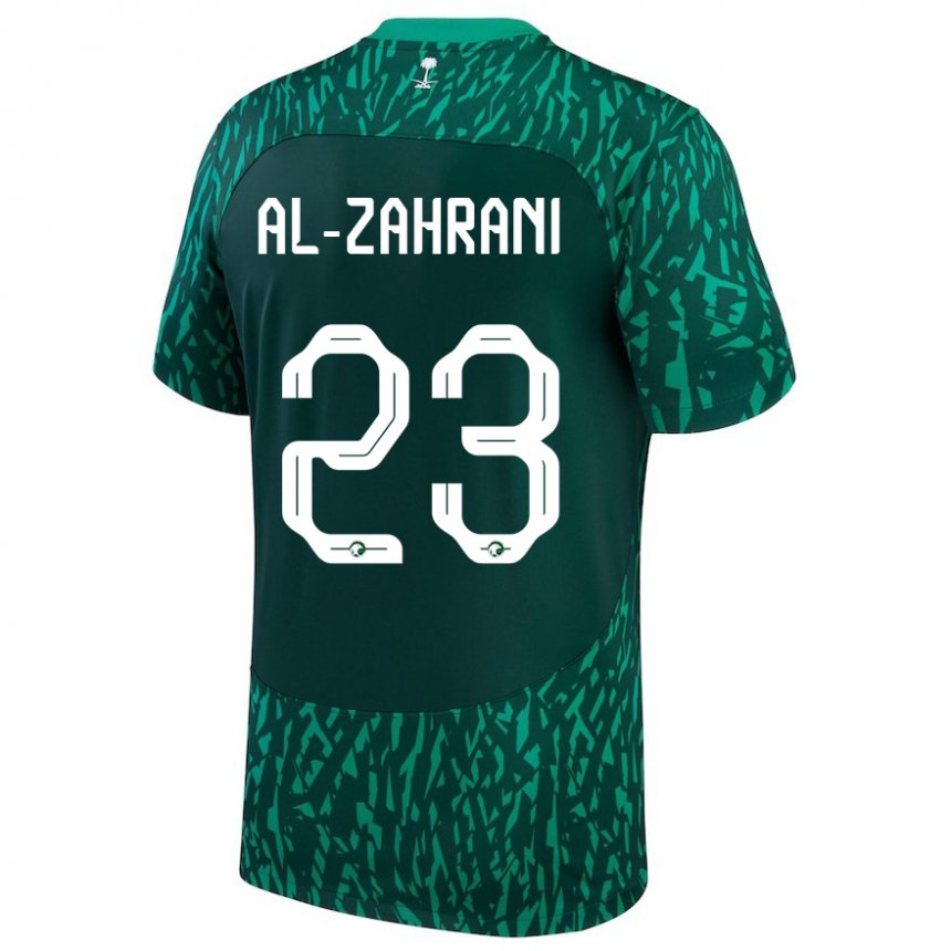 גברים ערב הסעודית טהאני אל זהרני #23 Dark ירוק הרחק ג'רזי 22-24 חולצה קצרה