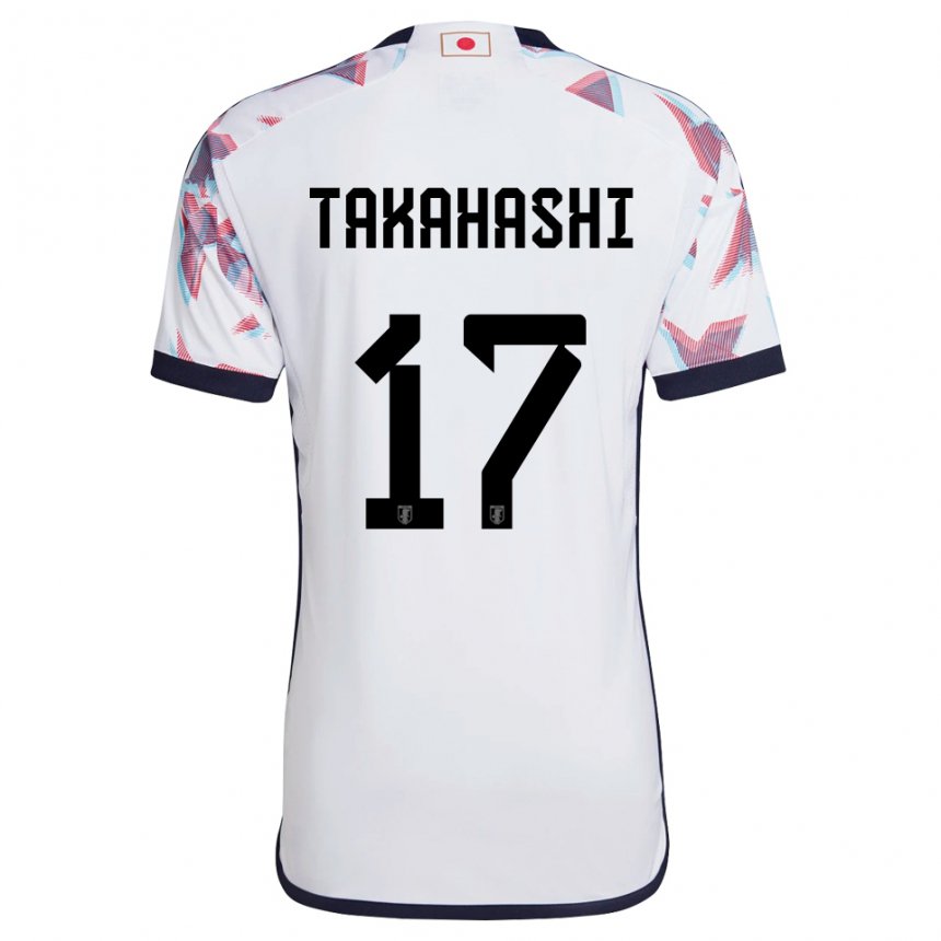 נשים יפן האנה טקאהאשי #17 לבן הרחק ג'רזי 22-24 חולצה קצרה