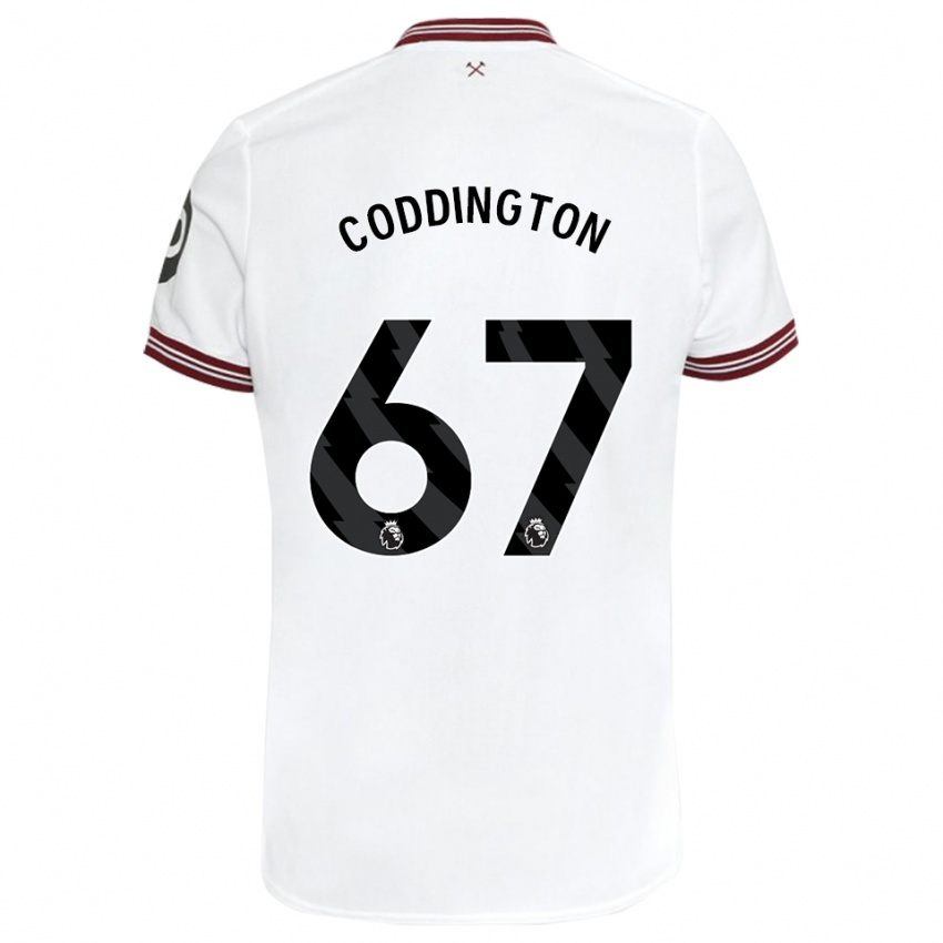 ילדים Remy Coddington #67 לבן הרחק ג'רזי 2023/24 חולצה קצרה