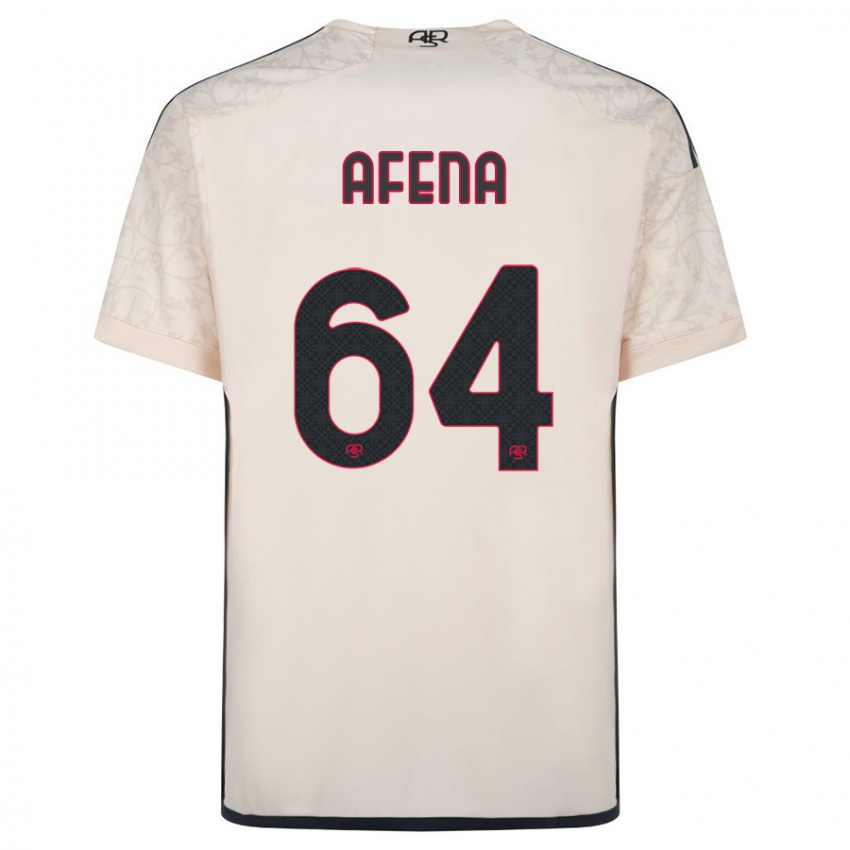 ילדים Felix Afena-Gyan #64 צבע קרם הרחק ג'רזי 2023/24 חולצה קצרה