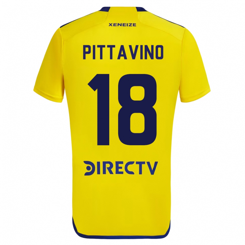 ילדים רודריגו פיטאווינו #18 צהוב הרחק ג'רזי 2023/24 חולצה קצרה