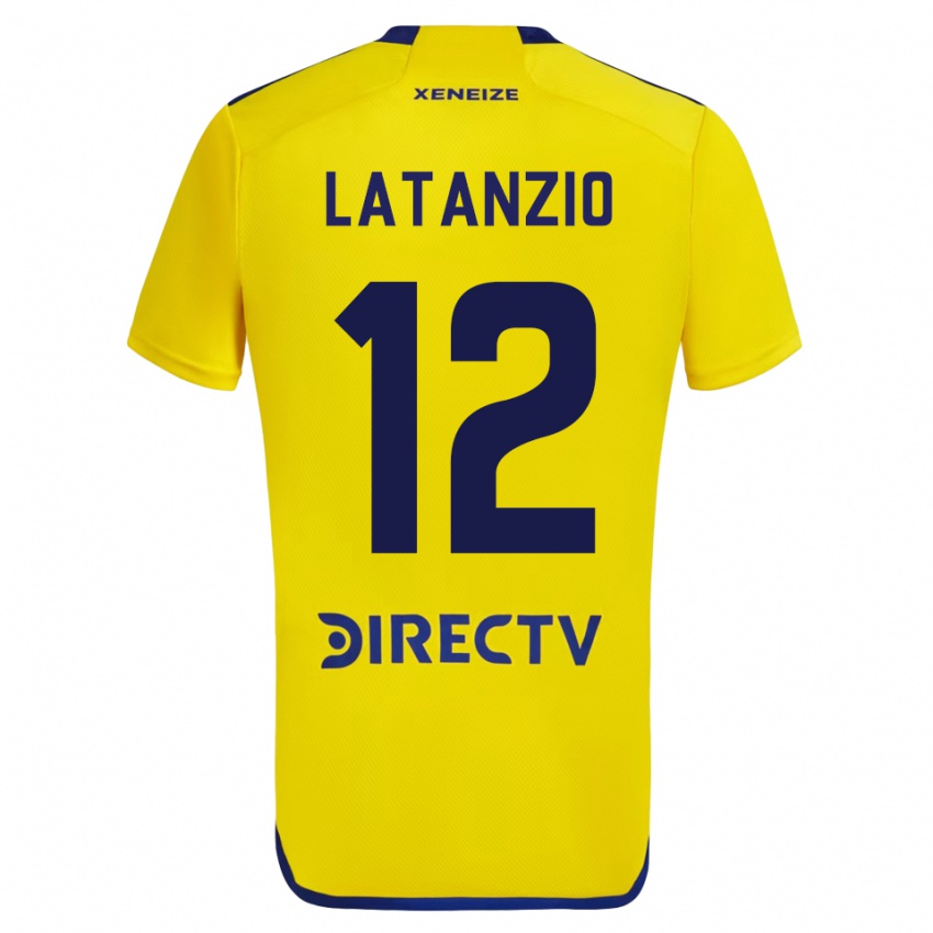 נשים Florencia Latanzio #12 צהוב הרחק ג'רזי 2023/24 חולצה קצרה