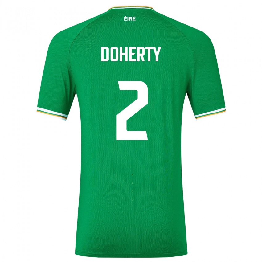 ילדים אירלנד מאט דוהרטי #2 ירוק ג'רזי ביתית 24-26 חולצה קצרה