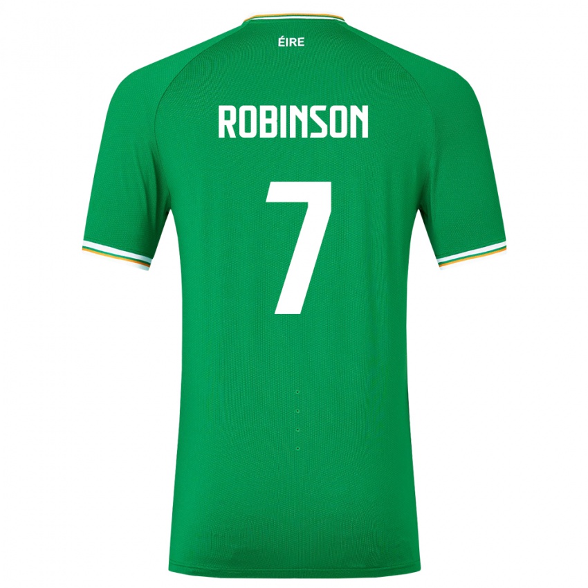 ילדים אירלנד קאלום רובינסון #7 ירוק ג'רזי ביתית 24-26 חולצה קצרה