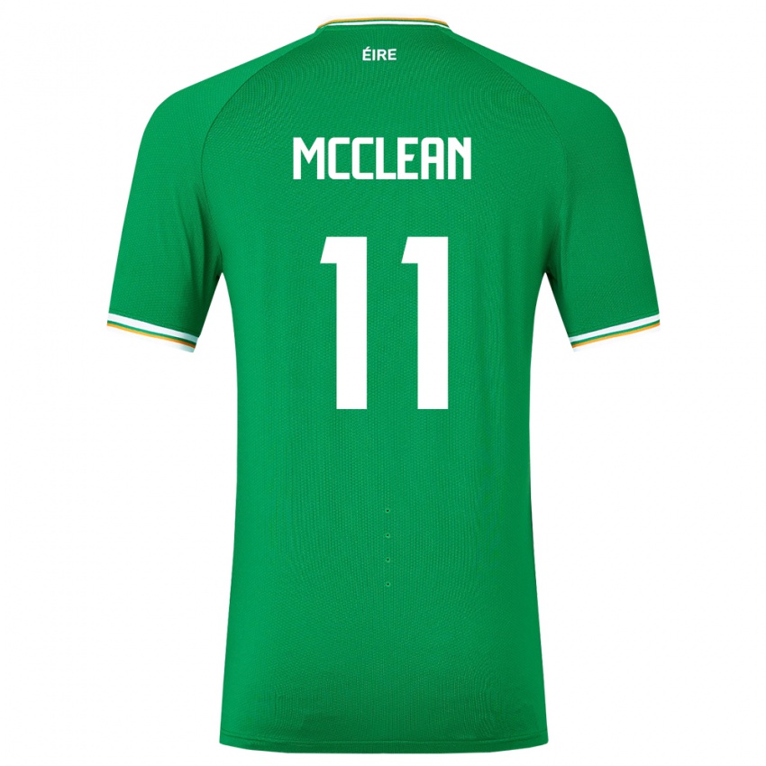 ילדים אירלנד ג'יימס מקליין #11 ירוק ג'רזי ביתית 24-26 חולצה קצרה