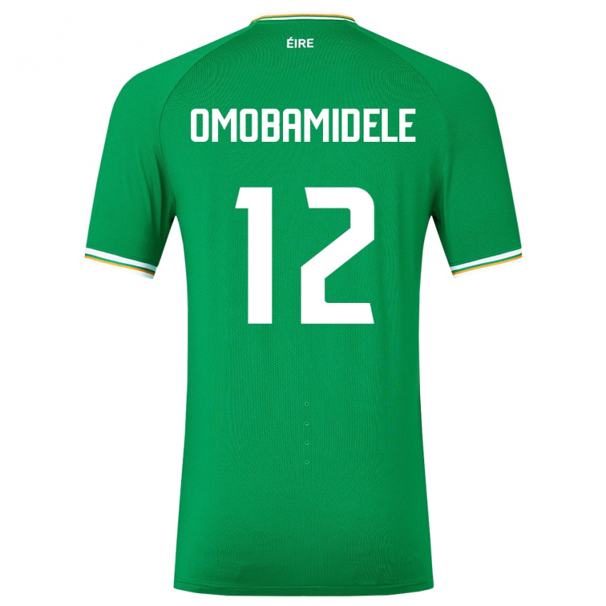 ילדים אירלנד אנדרו אומובמידלה #12 ירוק ג'רזי ביתית 24-26 חולצה קצרה
