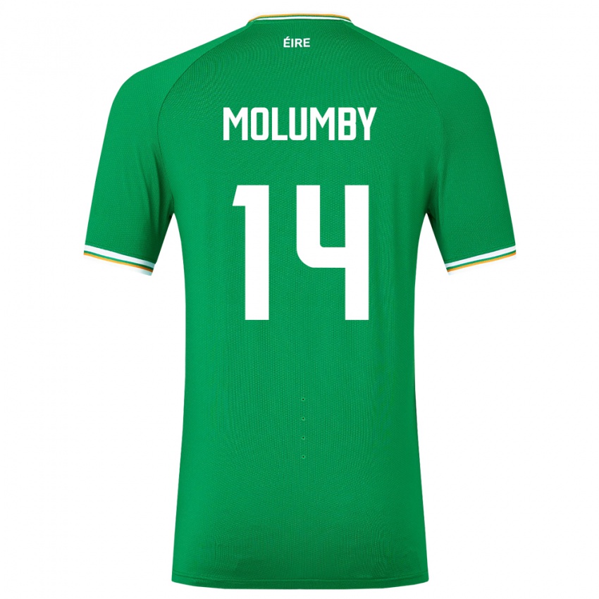 ילדים אירלנד ג'ייסון מולומבי #14 ירוק ג'רזי ביתית 24-26 חולצה קצרה