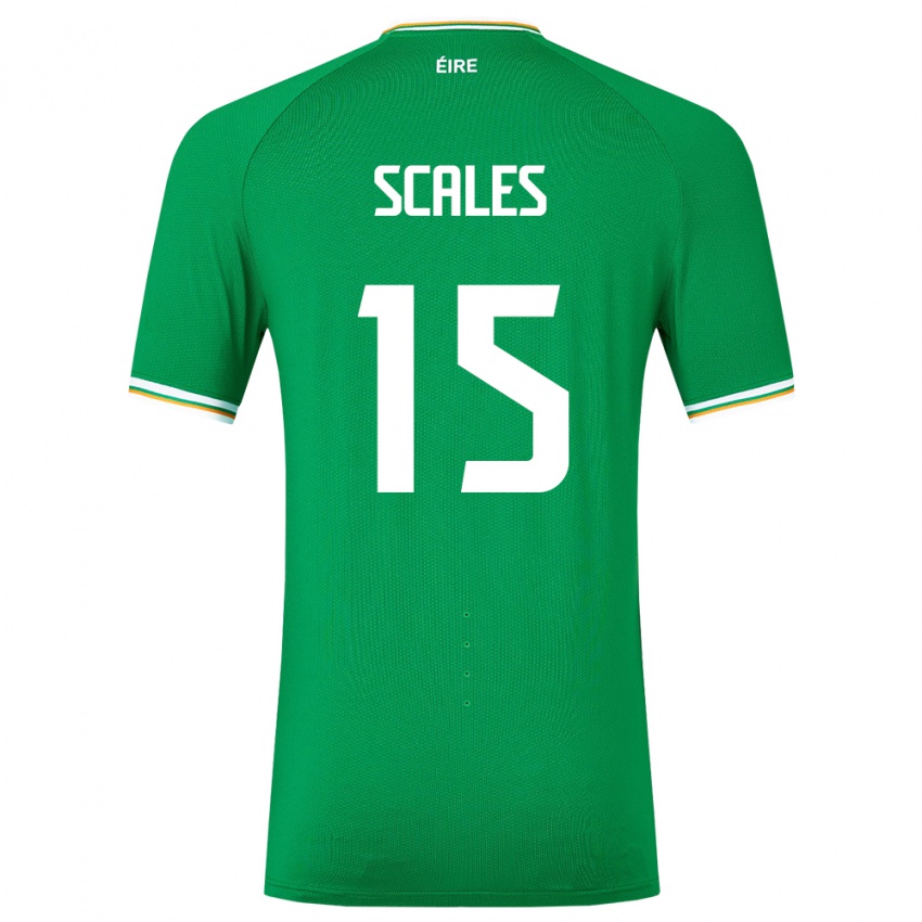 ילדים אירלנד ליאם סקיילס #15 ירוק ג'רזי ביתית 24-26 חולצה קצרה