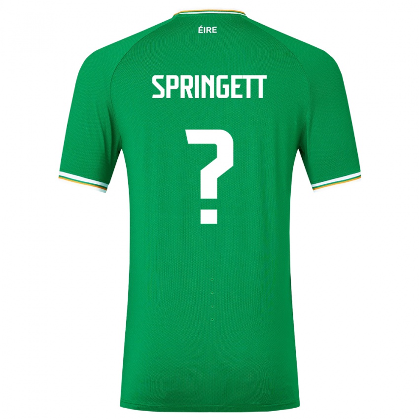 ילדים אירלנד טוני ספרינגט #0 ירוק ג'רזי ביתית 24-26 חולצה קצרה