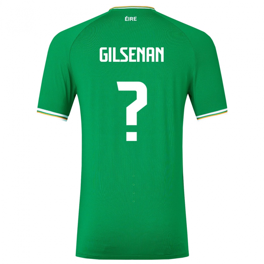 ילדים אירלנד זאק גילסנן #0 ירוק ג'רזי ביתית 24-26 חולצה קצרה