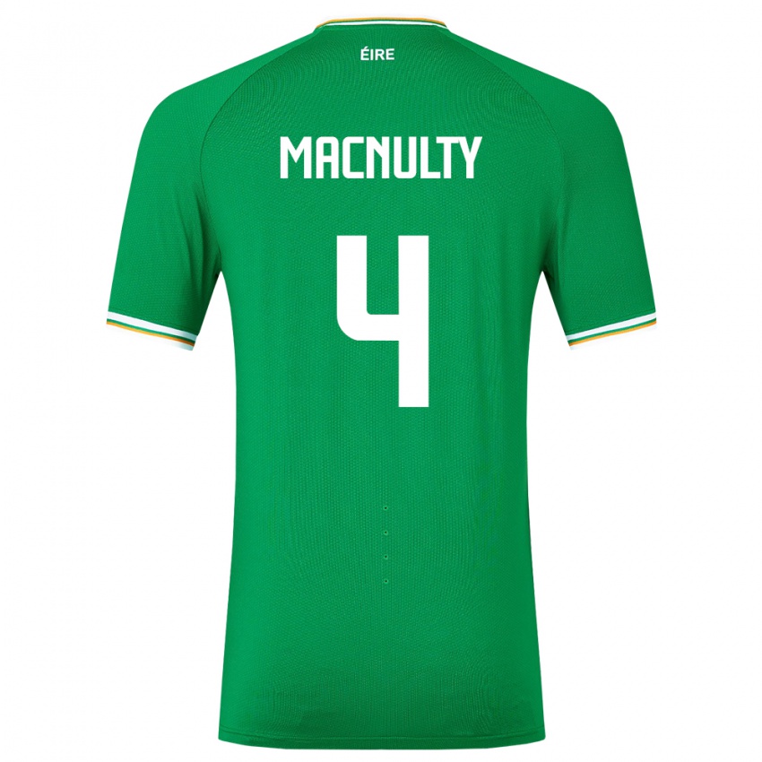 ילדים אירלנד אנסלמו גרסיה מאקנולטי #4 ירוק ג'רזי ביתית 24-26 חולצה קצרה