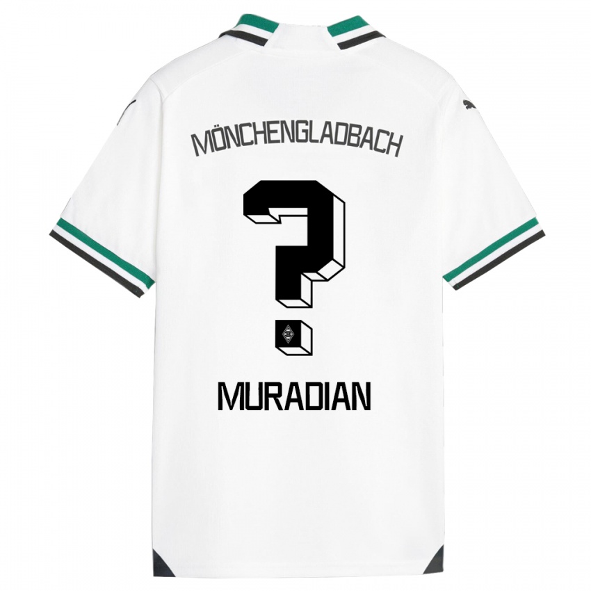ילדים ארטם מוראדיאן #0 לבן ירוק ג'רזי ביתית 2023/24 חולצה קצרה