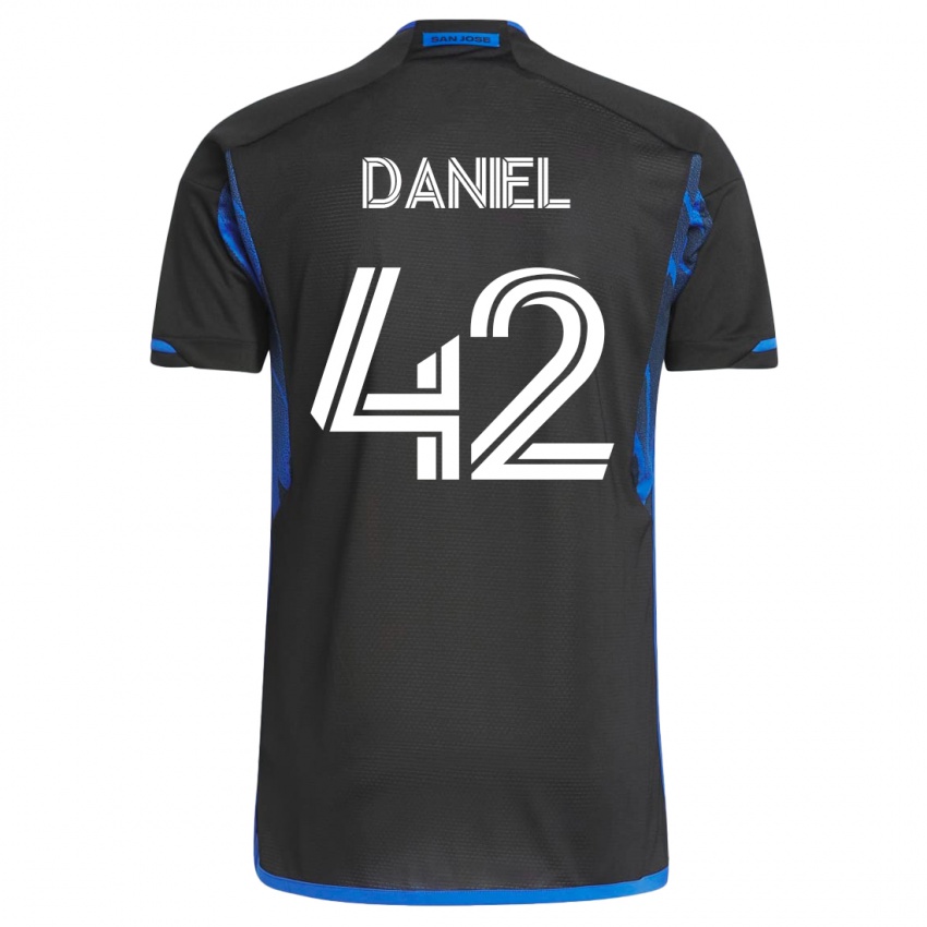 ילדים דניאל #42 כחול שחור ג'רזי ביתית 2023/24 חולצה קצרה