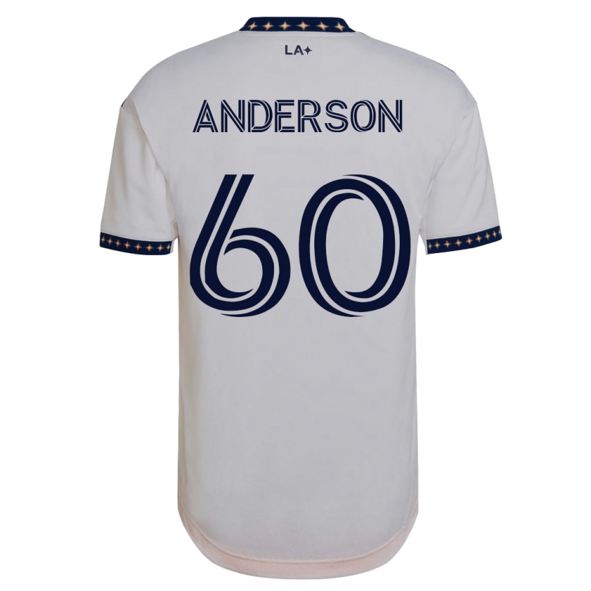 גברים נולן אנדרסון #60 לבן ג'רזי ביתית 2023/24 חולצה קצרה