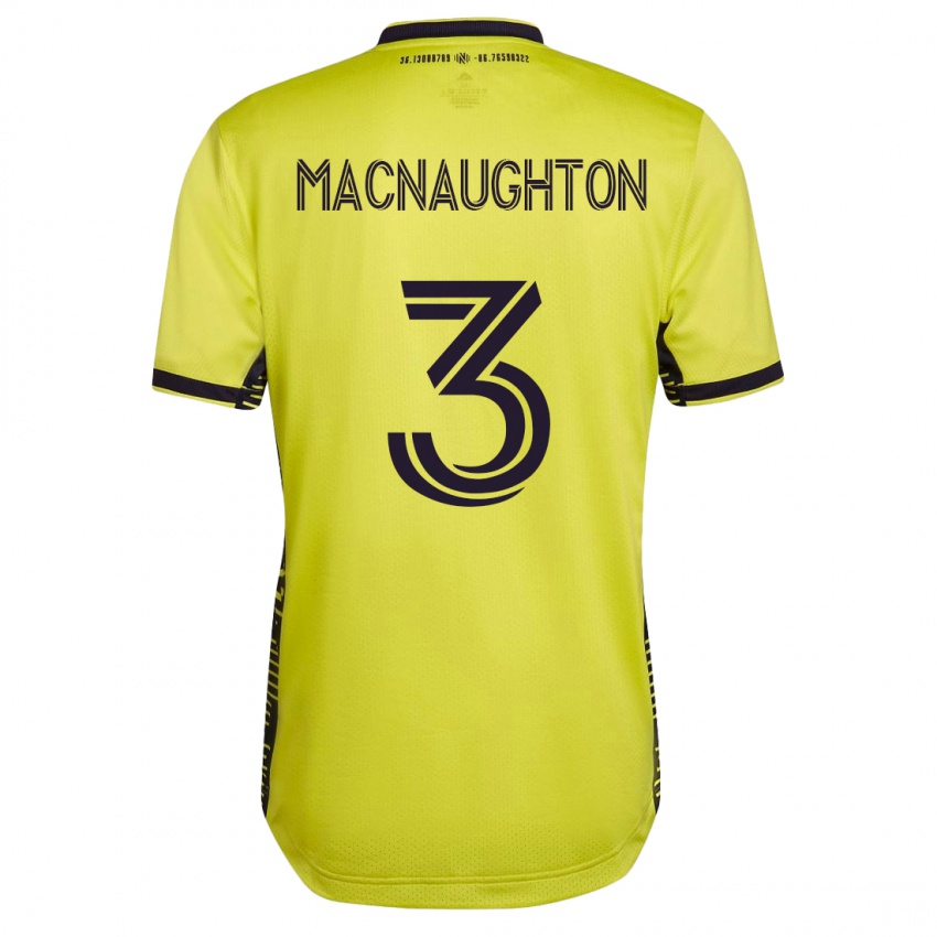גברים לוקאס מקנוטון #3 צהוב ג'רזי ביתית 2023/24 חולצה קצרה