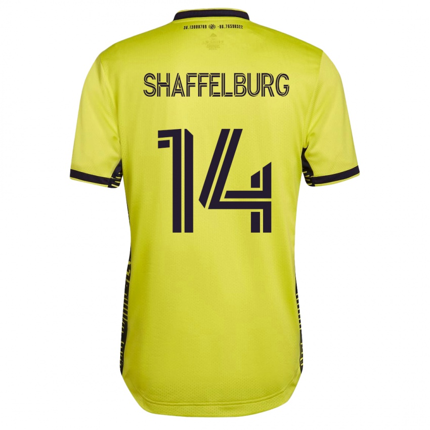 גברים ג'ייקוב שפלבורג #14 צהוב ג'רזי ביתית 2023/24 חולצה קצרה