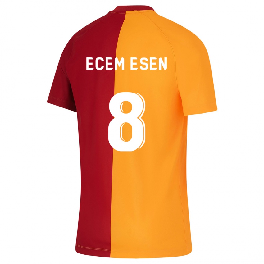 גברים Emine Ecem Esen #8 תפוז ג'רזי ביתית 2023/24 חולצה קצרה