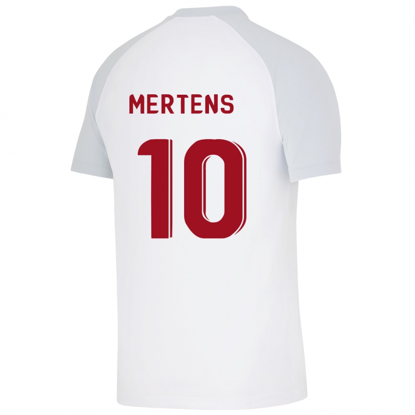 גברים דריס מרטנס #10 לבן הרחק ג'רזי 2023/24 חולצה קצרה
