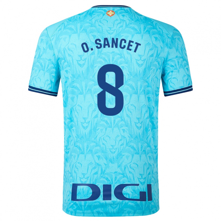 גברים Oihan Sancet #8 שמים כחולים הרחק ג'רזי 2023/24 חולצה קצרה
