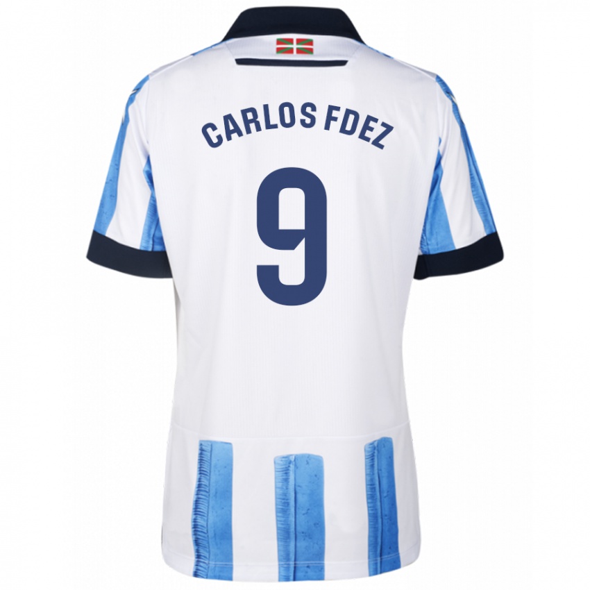 נשים קרלוס פרננדס לונה #9 כחול לבן ג'רזי ביתית 2023/24 חולצה קצרה