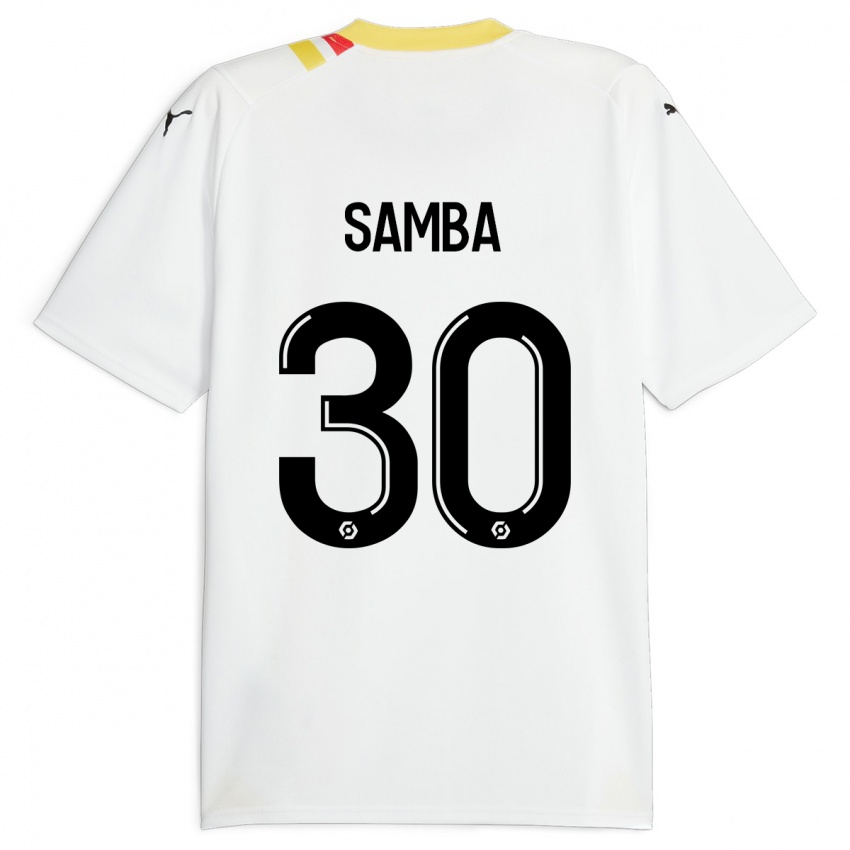 נשים ברייס סמבה #30 שָׁחוֹר הרחק ג'רזי 2023/24 חולצה קצרה