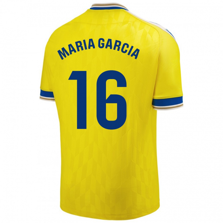 ילדים מריה גרסיה פרננדס #16 צהוב ג'רזי ביתית 2023/24 חולצה קצרה