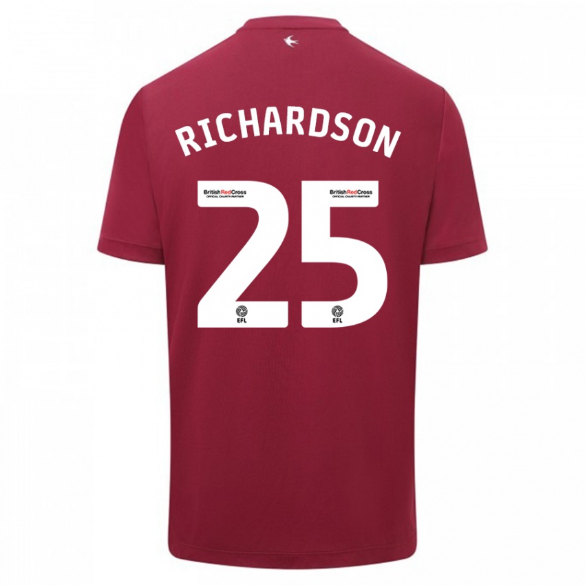 ילדים טייה ריצ'רדסון #25 אָדוֹם הרחק ג'רזי 2023/24 חולצה קצרה
