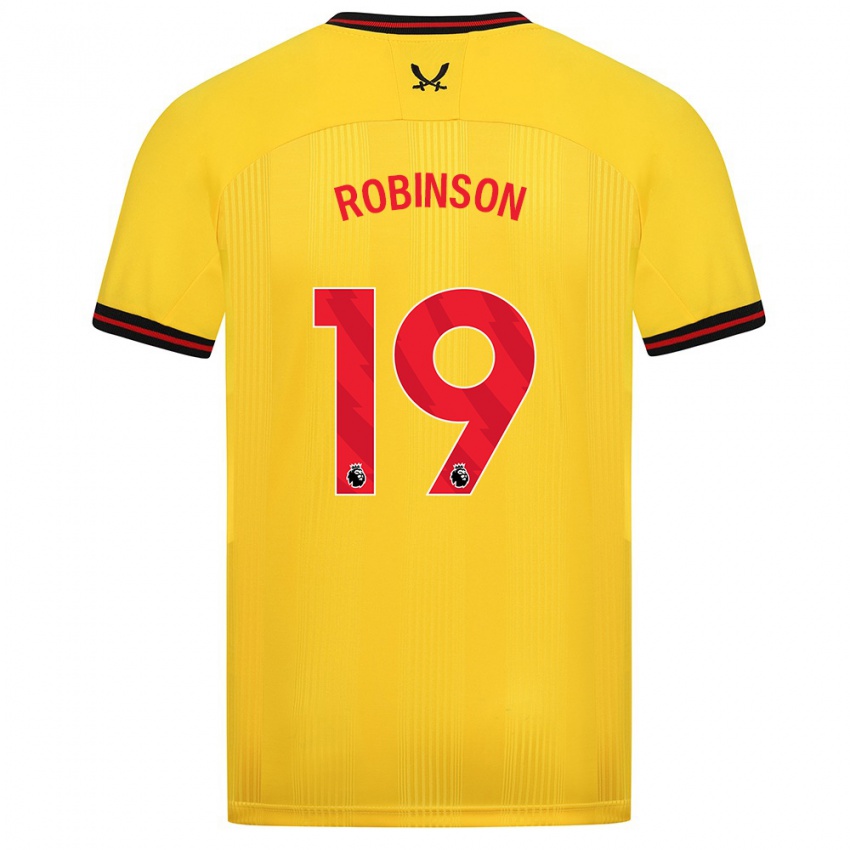 ילדים ג'ק רובינסון #19 צהוב הרחק ג'רזי 2023/24 חולצה קצרה