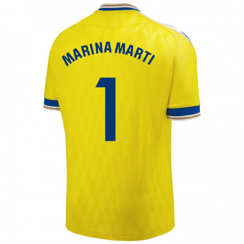 גברים מרינה מרטי סרנה #1 צהוב ג'רזי ביתית 2023/24 חולצה קצרה