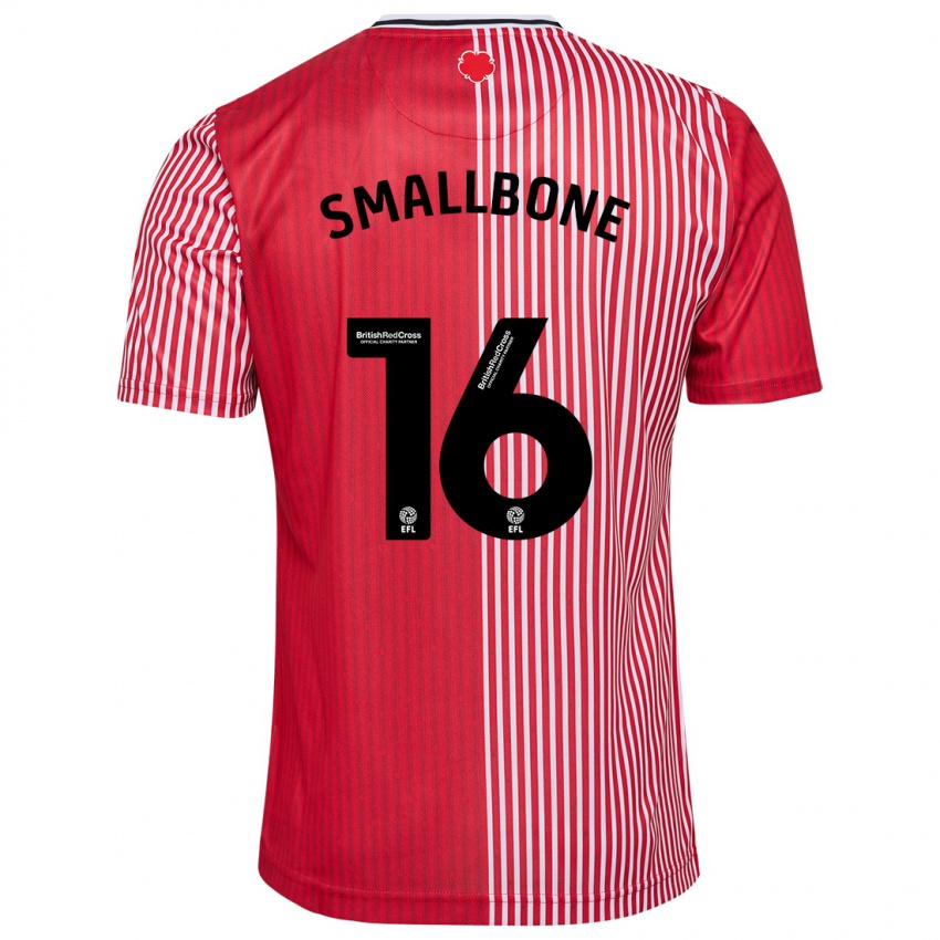 גברים Will Smallbone #16 אָדוֹם ג'רזי ביתית 2023/24 חולצה קצרה