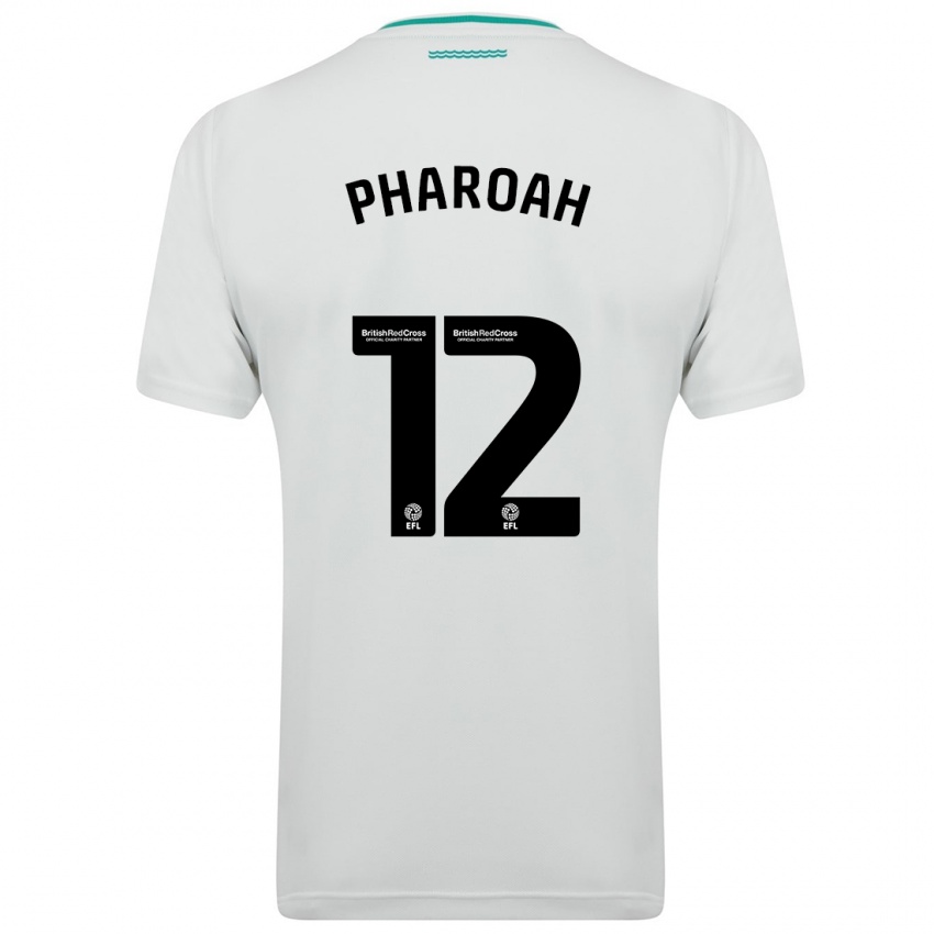 גברים Sophia Pharoah #12 לבן הרחק ג'רזי 2023/24 חולצה קצרה