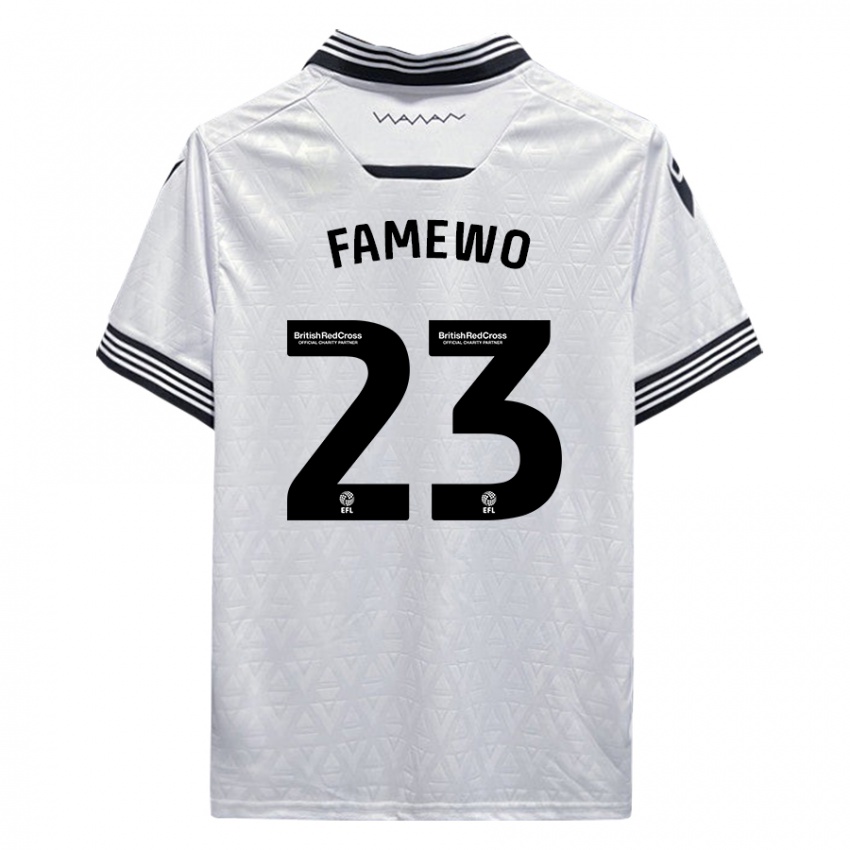 גברים Famewo שלי #23 לבן הרחק ג'רזי 2023/24 חולצה קצרה