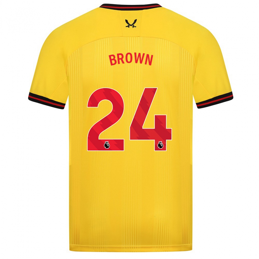 נשים רייצ'ל בראון #24 צהוב הרחק ג'רזי 2023/24 חולצה קצרה
