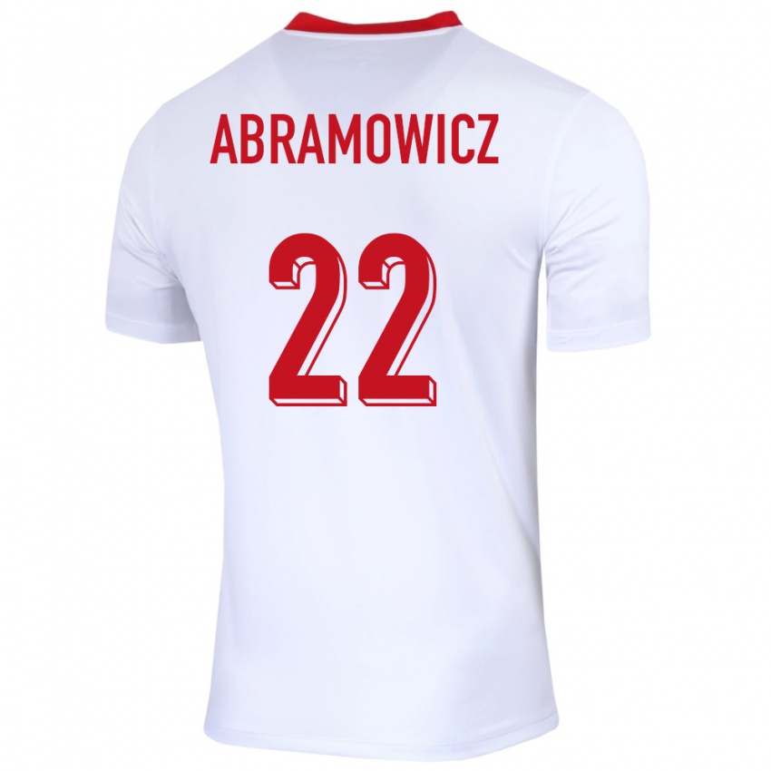 ילדים פולין סלאבומיר אברמוביץ #22 לבן ג'רזי ביתית 24-26 חולצה קצרה