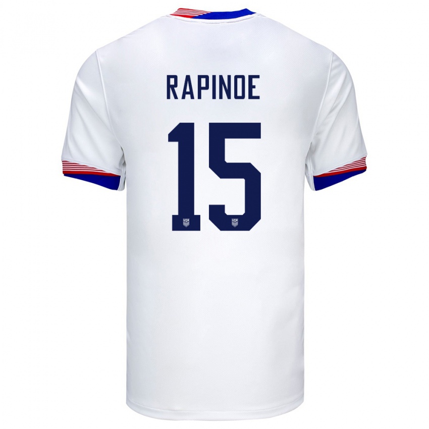 ילדים ארצות הברית מייגן ראפינו #15 לבן ג'רזי ביתית 24-26 חולצה קצרה
