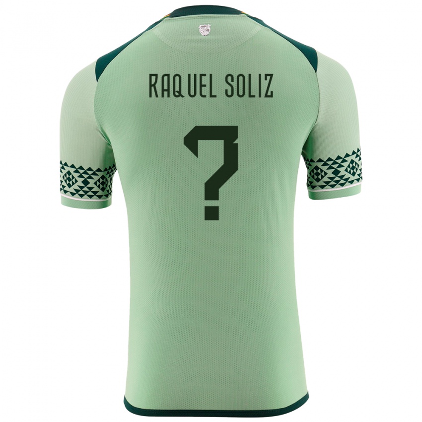 ילדים בוליביה Ruth Raquel Soliz #0 ירוק בהיר ג'רזי ביתית 24-26 חולצה קצרה