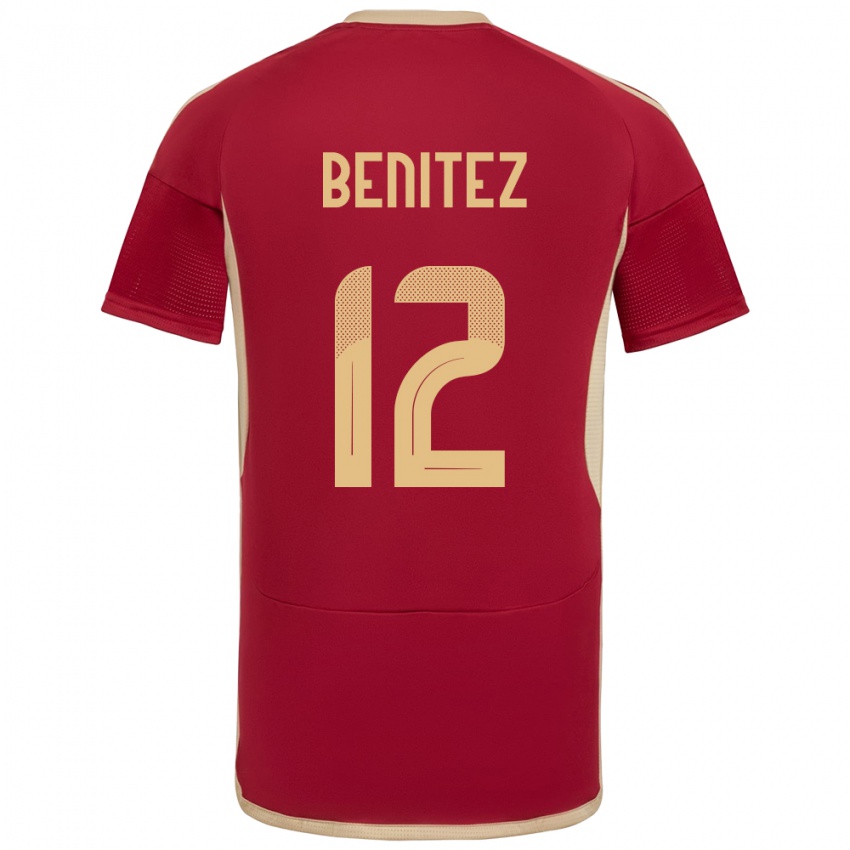 ילדים ונצואלה Frankarlos Benítez #12 בורדו ג'רזי ביתית 24-26 חולצה קצרה