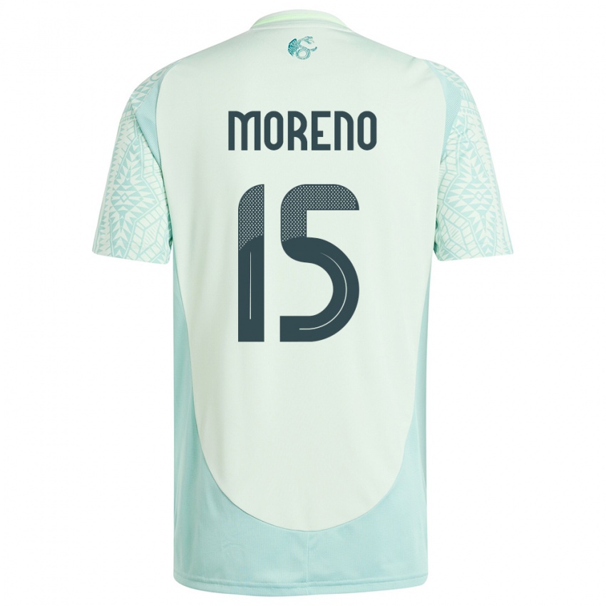 ילדים מקסיקו הקטור מורינו #15 פשתן ירוק הרחק ג'רזי 24-26 חולצה קצרה