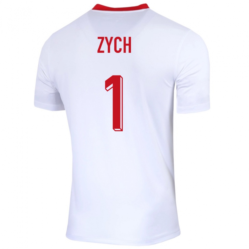 גברים פולין אוליויאר זיך #1 לבן ג'רזי ביתית 24-26 חולצה קצרה