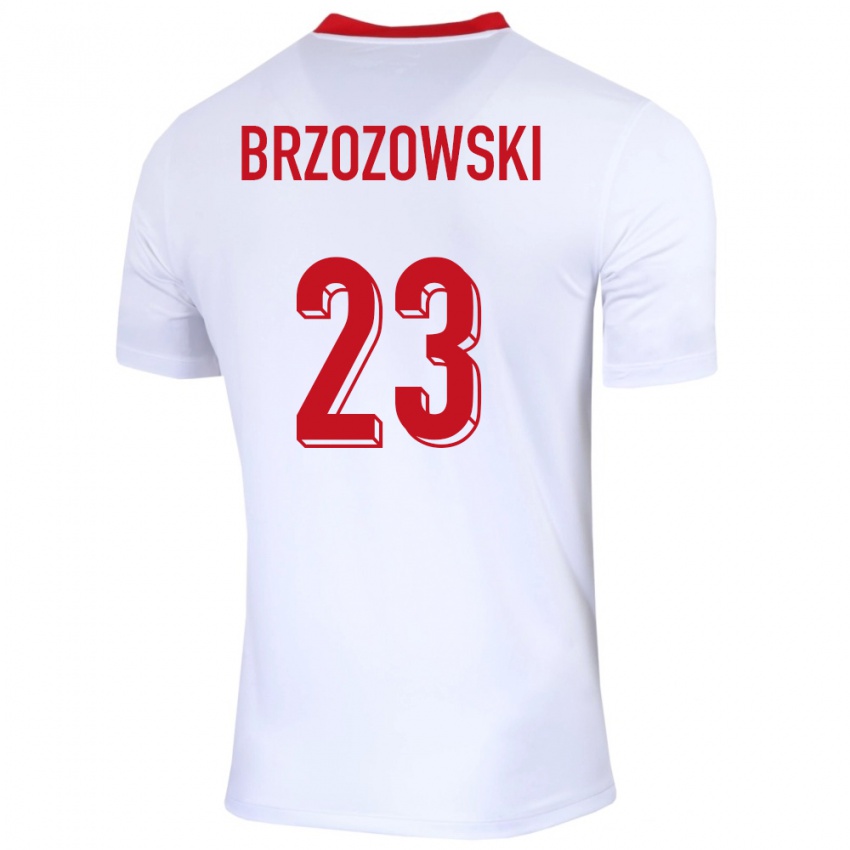 גברים פולין מילוש בזשאזאווסקי #23 לבן ג'רזי ביתית 24-26 חולצה קצרה